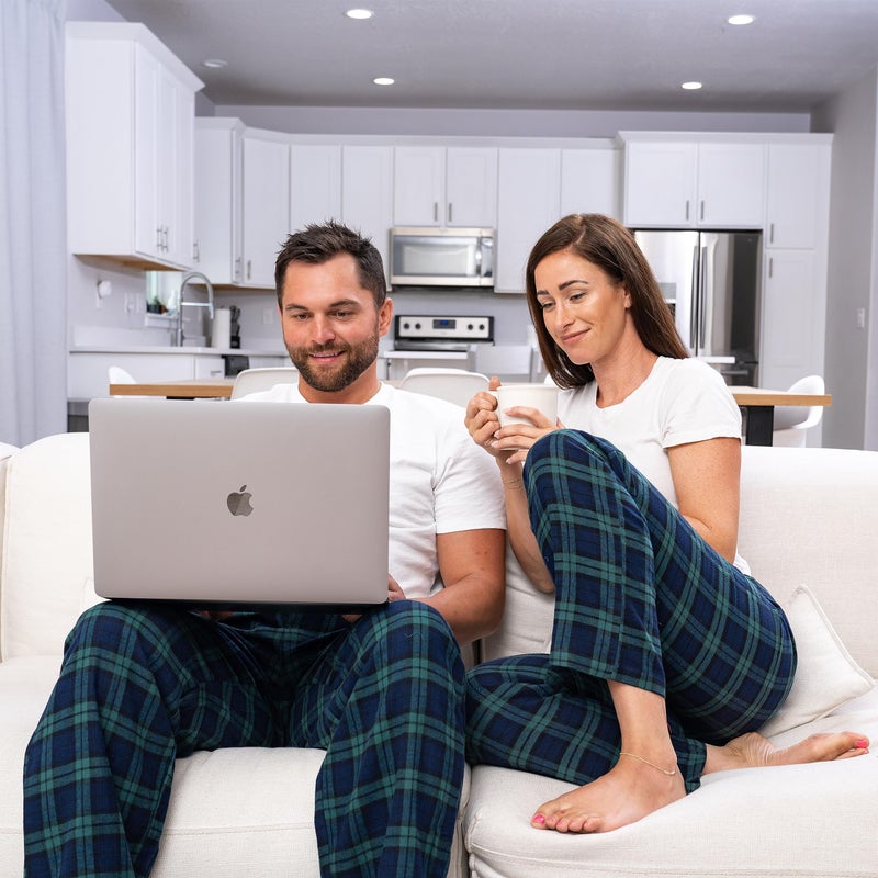 CYZ Men's 100% Cotton Super Soft Flannel Plaid Pajama Pants (S, F17009) - Image 5